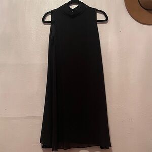 Vince Camino Elegant Black Sleeveless Trapeze Dress
